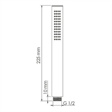 Ручной душ WasserKRAFT A217 Черный матовый 