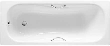 Стальная ванна Roca Princess 170x70 2209E0000 с отверстиями для ручек с антискользящим покрытием 
