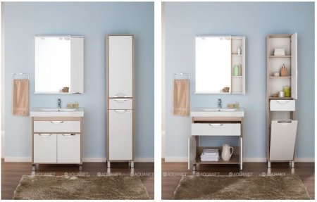 Зеркало-шкаф Aquanet Гретта 75 светлый дуб 