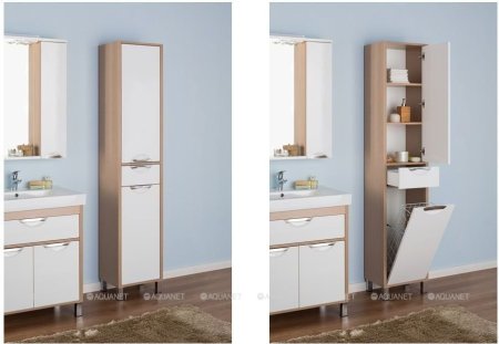 Зеркало-шкаф Aquanet Гретта 75 светлый дуб 