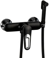 Гигиенический душ со смесителем Frap H49-6 F2049-6 Черный матовый Хром