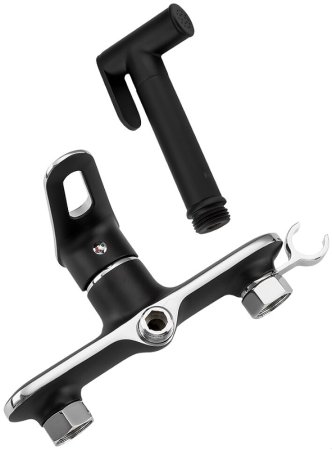 Гигиенический душ со смесителем Frap H49-6 F2049-6 Черный матовый Хром 