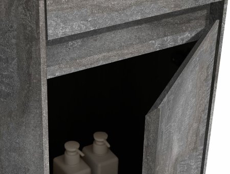 Шкаф пенал Vincea Chiara/Luka 35 VSC-2CL150GS подвесной G.Stone 