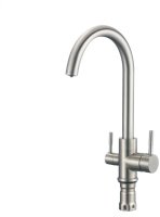 Смеситель для кухни с подключением фильтра Shevanik S168B, сатин