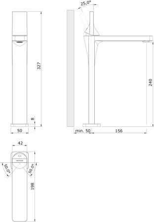 Смеситель для накладной раковины Sanindusa Line 42 555430110 белый 