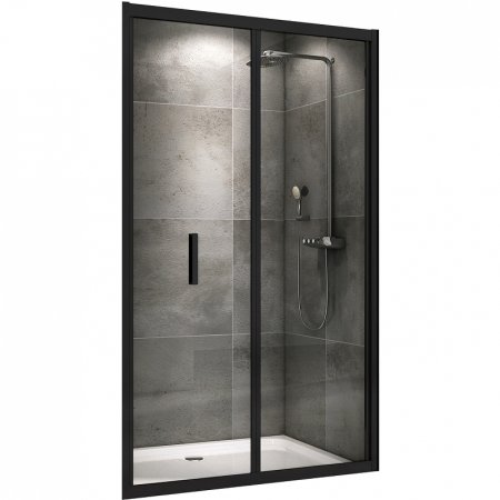 Душевая дверь Abber Sonnenstrand 100 AG07100B профиль Черный стекло прозрачное 
