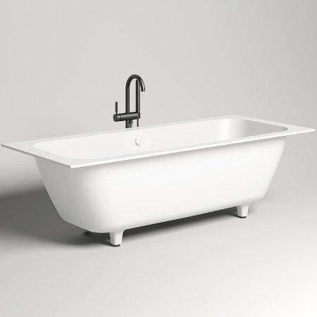 Ванна из искусственного камня Salini Orlanda Axis 190х80 103221M Белая матовая 