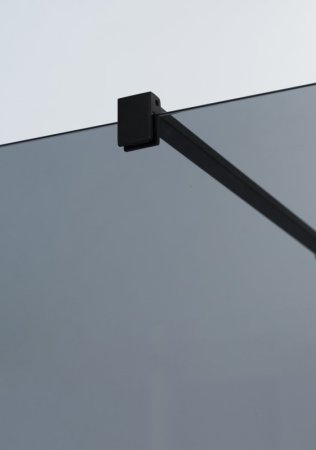 Душевая перегородка Cezares Liberta-L-1-90-120-GR-NERO стекло графит, кронштейн 120 см 
