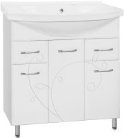 Тумба под раковину Style Line Эко Фьюжн 26 Эльбрус 80 Белый глянец