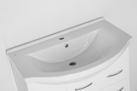 Тумба под раковину Style Line Эко Фьюжн 26 Эльбрус 80 Белый глянец 