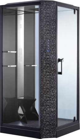 Душевая кабина Orans SR-89101RS черная, с баней 