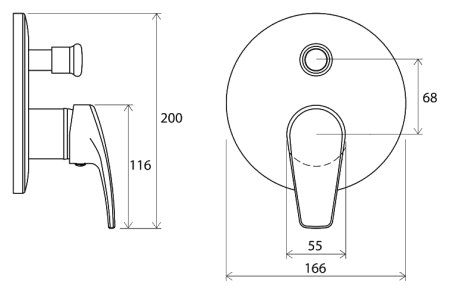 Смеситель Ravak Neo NO 065.00 для ванны с душем 