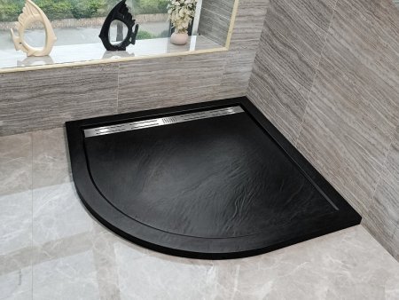 Душевой поддон из искусственного камня WeltWasser WW TRR 90 STONE-BL 90x90 10000004385 Черный 
