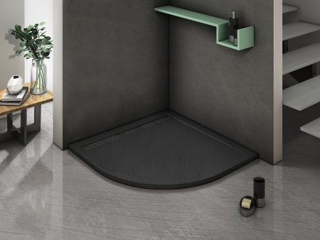 Душевой поддон из искусственного камня WeltWasser WW TRR 90 STONE-BL 90x90 10000004385 Черный 