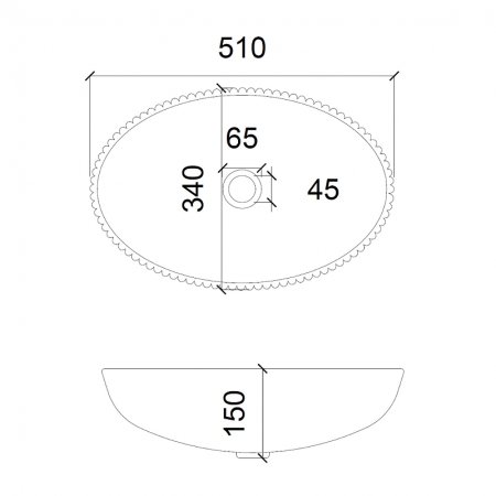 Раковина-чаша Abber Glas 51 AK2304 прозрачная 