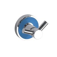 Крючок Bemeta Trend-I 104106038d двойной, хром/светло-синий