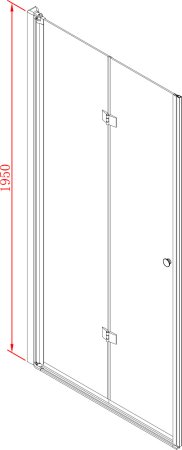 Душевая дверь в нишу Cezares Elena BS12 100 P Cr L 