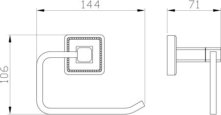 Держатель для туалетной бумаги без крышки WONZON & WOGHAND, Бронза (WW-7216) 