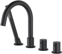 Смеситель на борт ванны с термостатом TIMO Saona 2330/03Y, черный