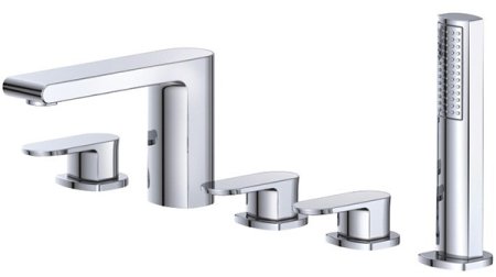 Смеситель на борт ванны BelBagno Terra TER-VI5-CRM Хром 