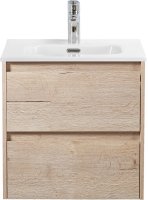 Тумба с раковиной BelBagno KRAFT-500-2C-SO-RGB Rovere Galifax Bianco