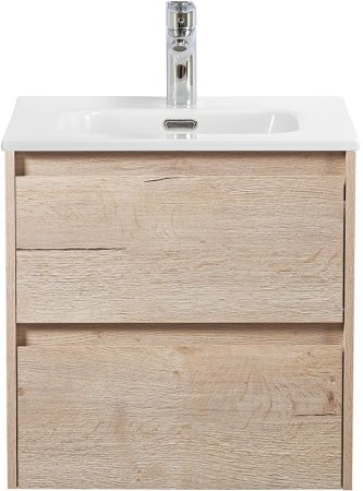 Тумба с раковиной BelBagno KRAFT-500-2C-SO-RGB Rovere Galifax Bianco 