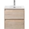 Тумба с раковиной BelBagno KRAFT-500-2C-SO-RGB Rovere Galifax Bianco
