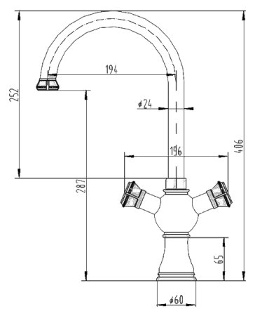 Смеситель для кухонной мойки Zorg Antic A 4003K-BR 