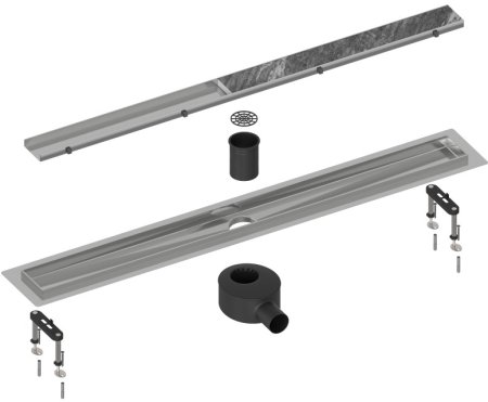 Душевой лоток (двухсторонняя решетка) TIMO Drain System DS230209/00, хром 