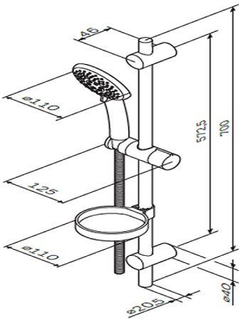 Душевой гарнитур AM.PM Like F0180064 Хром 
