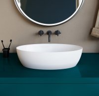 Раковина накладная глянцевая 58x35 Salini ALDA 110611G