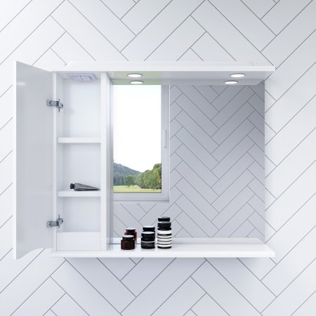 Зеркало со шкафом AM.PM Like 65 L M80MPL0651WG с подсветкой Белый 