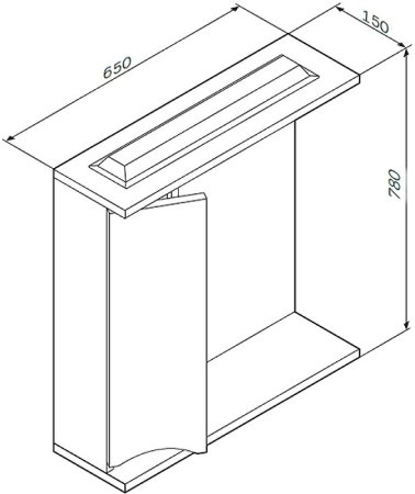 Зеркало со шкафом AM.PM Like 65 L M80MPL0651WG с подсветкой Белый 