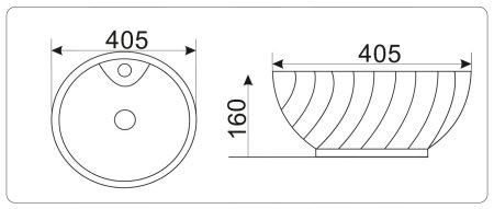 Раковина CeramaLux 9074 накладная 