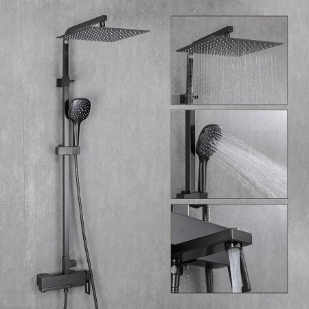 Душевая система Gappo G17-9 G2417-9 Оружейная сталь 