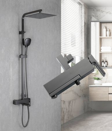 Душевая система Gappo G17-9 G2417-9 Оружейная сталь 