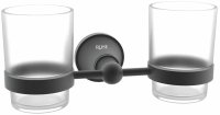 Стакан двойной для ванной комнаты Rose RG1922H, черный