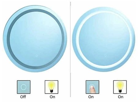 Зеркало Gappo 60 G603 с подсветкой с сенсорным выключателем 