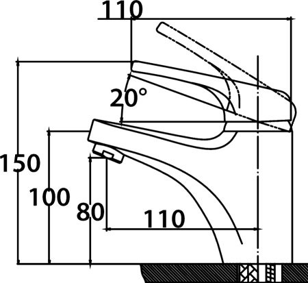 Смеситель для раковины Kaiser County 55011 Хром 