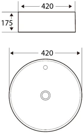 Раковина накладная ESBANO TOPAZ 