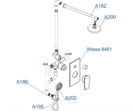Душевой комплект WasserKRAFT A84202 