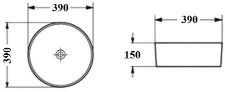 Раковина-чаша Bond 39 S53-390 Белая глянцевая 