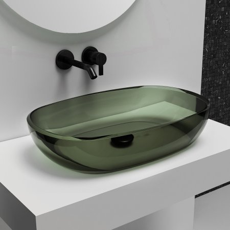 Раковина-чаша Abber Kristall 60 AT2805Vesuvian Оливковая 