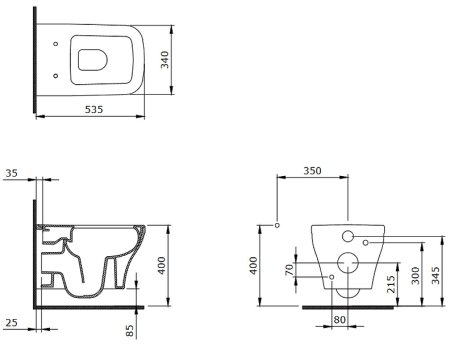 Унитаз Allen Brau Infinity 4.21011.20 подвесной Белый без сиденья 