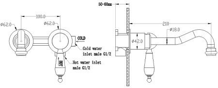 Смеситель для раковины Boheme Tradizionale Oro 287 Золото 
