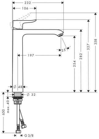 Смеситель для раковины Hansgrohe Metris 31184000 Хром 