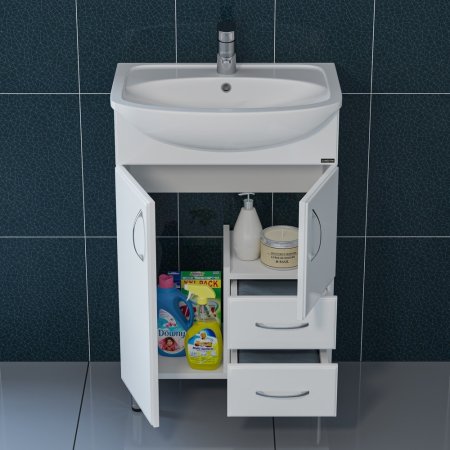 Тумба напольная Санта Уют 55 2 ящика с умывальником Уют 55 