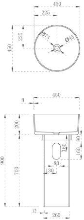 Раковина отдельностоящая прозрачная ABBER Kristall AT2702Vesuvian-H оливковая 