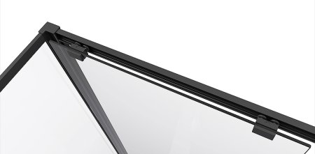 Душевой уголок Black&White Stellar Wind S872 90х90 8729090 профиль Черный стекло прозрачное 