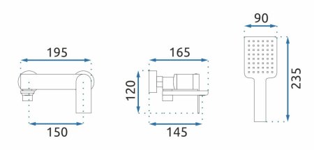 Смеситель для ванны Rea Storm REA-B9985 